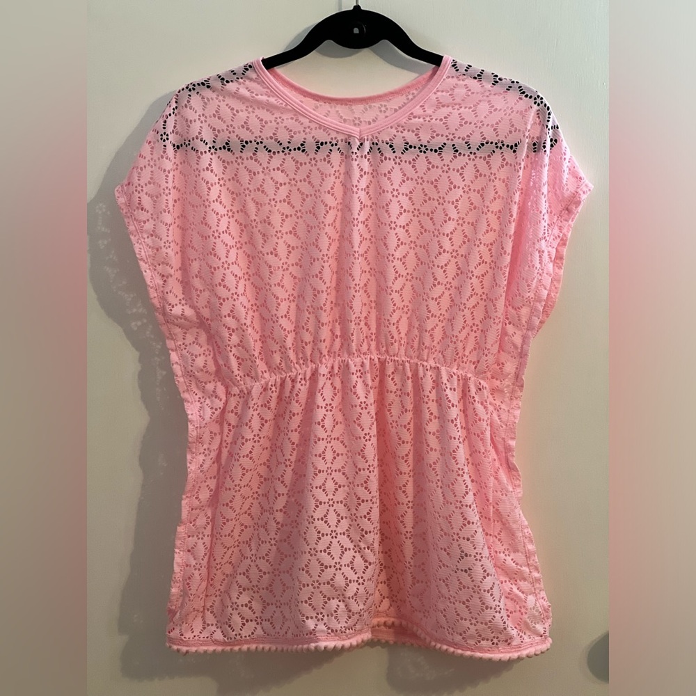 5/$15 Wonder Nation see through cover up. Size L (10-12).